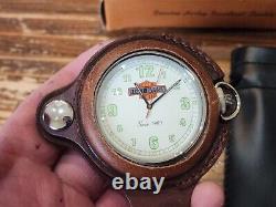 HARLEY-DAVIDSON POCKET WATCH 99621-94V SWISS MADE MOVEMENT BAR & SHIELD New