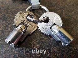 HARLEY DAVIDSON bar and shield pin tumbler round key padlock by American 1982