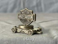 Harley 2002 Bar & Shield Box Car Pewter Mini Train Ser #1978 Part #97924-03v Nib