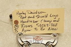 Harley Bar And Shield Logo Handlebar Clamp 56568-86b /vb60/