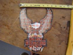 Harley Bar & Shield medium 8 x 10 upwing eagle patch jacket vest NOS 01141