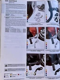 Harley Crested Bar & Shield Footpegs w Billet Engine Gaurd Mounting Kit J678
