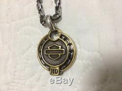 Harley Custom Bar And Shield Key Pendant Necklace