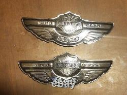 Harley Davidson 100th Anniversary Gas Tank Badge Emblem Bar & Shield Fh1kt