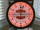 Harley-davidson 20 Dealer Neon Clock Large Bar & Shield Wall Clock Usa Made