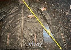 Harley Davidson 3 In 1 /Leather Nylon Winged Bar & Shield Moto Jacket/Tall Large