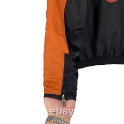 Harley Davidson 3XL Tall Racing Jacket Black Orange Bomber Bar Shield RN 103819