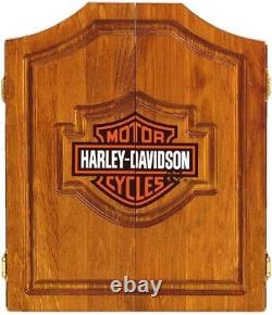 Harley-Davidson 61905 Pine Wood Cabinet with Bar & Shield Logo