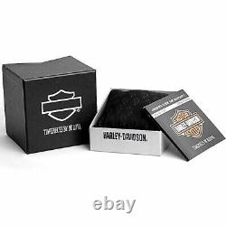 Harley Davidson 76B164 Bar & Shield Bulova Men's Watch Box & Papers