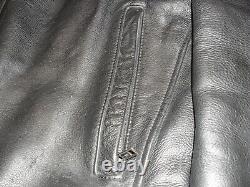 Harley-Davidson 98112-06VM Bar Shield Black Leather Mens LG Biker Riding Jacket