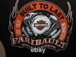 Harley Davidson All Over Lightning Bar & Shield Cotton Shirt Large