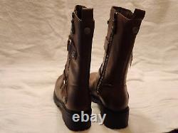 Harley Davidson Ardsley Brown Motorcycle Leather Boots Women's