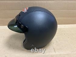 Harley Davidson Bad Boy 3/4 Helmet Leather with Bar& Shield Stitching 98020-95VI