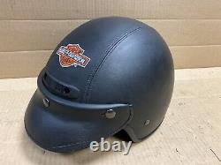 Harley Davidson Bad Boy Half Helmet Leather with Bar& Shield Stitching 98063-93VI