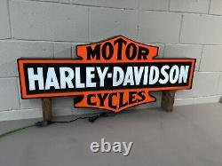 Harley Davidson Bar And Shield Custom LED light sign Large Mancave Garage Shop