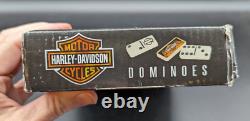 Harley Davidson Bar And Shield Flame Dominoes. Factory Sealed In Box