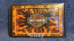 Harley Davidson Bar And Shield Flame Dominoes. Factory Sealed In Box Promotional