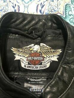 Harley Davidson Bar And Shield Men's Leather Riding Gear Jacket Size Large/xl