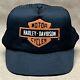 Harley Davidson Bar And Shield Snapback Mesh Trucker Hat Vtg 80s Made In Roc