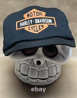 Harley Davidson Bar And Shield Snapback Mesh Trucker Hat Vtg 80s Made In Roc