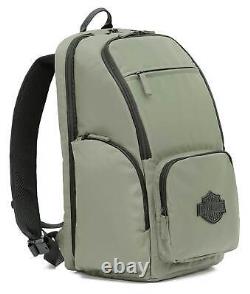 Harley-Davidson Bar & Shield Crinkle Nylon Water-Resistant Backpack Green