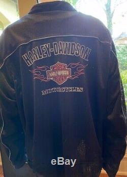 Harley Davidson Bar & Shield Flames Ride Ready Mesh Jacket 98304-10VM Size 4XL