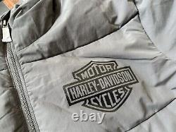 Harley Davidson Bar & Shield Hooded Puffer sz XL Blackened Pearl 97424-24VM