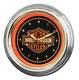 Harley-davidson Bar & Shield Led Clock, Long Lasting Bright Orange, Hdl-16633