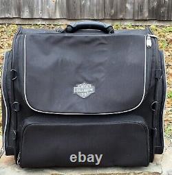 Harley-Davidson Bar & Shield Large Motorcycle Luggage Rolling 17 x 21 x 11 Black