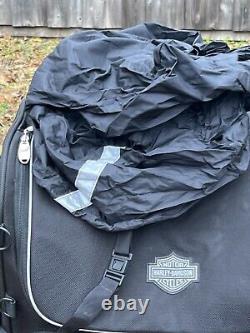 Harley-Davidson Bar & Shield Large Motorcycle Luggage Rolling 17 x 21 x 11 Black