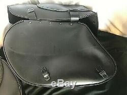 Harley Davidson Bar & Shield Leather Saddlebags For Dyna Models