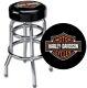 Harley-davidson Bar & Shield Logo Black 30 Bar Stool Chrome Legs Hdl-12116