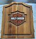 Harley-davidson Bar & Shield Logo Dart Board Cabinet Pine Wooden Cabinet Read