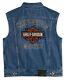 Harley-davidson Bar & Shield Logo Denim Vest Gr. 3xl Herren Jeans Weste, Blau