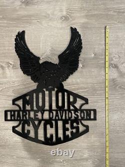 Harley Davidson Bar & Shield Logo Emblem 1/4 Diamond Plate Metal