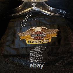 Harley Davidson Bar & Shield Logo Embroidered Satin Bomber Riding Jacket 3XL