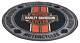Harley-davidson Bar & Shield Logo Racing Stripes Round Area Rug 5.25 Ft
