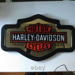 Harley-Davidson Bar & Shield Mirror Sign VINTAGE RARE