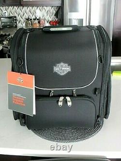 Harley-Davidson Bar & Shield Overnight Luggage Bag Black Nylon-BRAND NEW With TAG