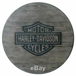 Harley-Davidson Bar & Shield Rustic Wood Caf Pub Table HDL-12329