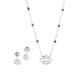 Harley-davidson Bar & Shield Silver Rosary Necklace And Earring Set