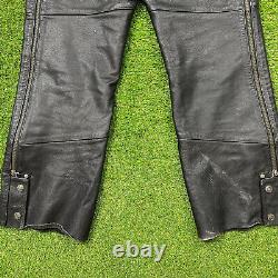 Harley-Davidson Bar Shield Stock Deluxe Black Leather Chaps 98090-06VW Women's L