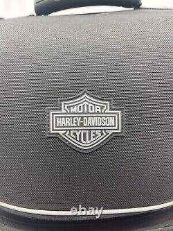 Harley-Davidson Bar & Shield Zippered Expanding Touring Luggage Bag Black Nylon