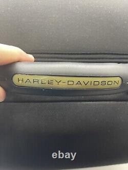 Harley-Davidson Bar & Shield Zippered Expanding Touring Luggage Bag Black Nylon