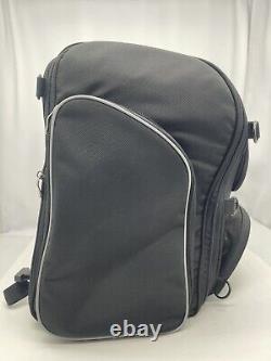 Harley-Davidson Bar & Shield Zippered Expanding Touring Luggage Bag Black Nylon