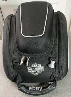 Harley-Davidson Bar & Shield Zippered Tail Bag Reflective Piping Black 93300069