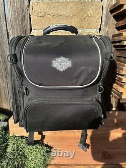 Harley-Davidson Bar & Shield Zippered Touring Luggage Bag Black Nylon