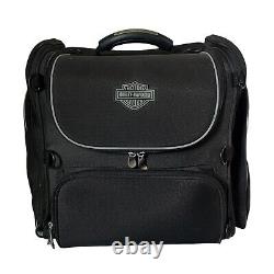 Harley-Davidson Bar & Shield Zippered Touring Luggage Bag Black Nylon Used Good