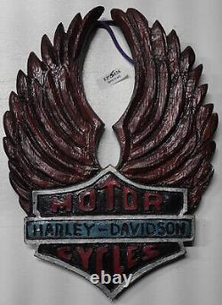 Harley-Davidson Bar & Shield ceramic Eagle Wings sign plaque FXR Dyna FL EP25026