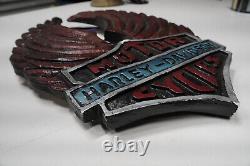 Harley-Davidson Bar & Shield ceramic Eagle Wings sign plaque FXR Dyna FL EP25026